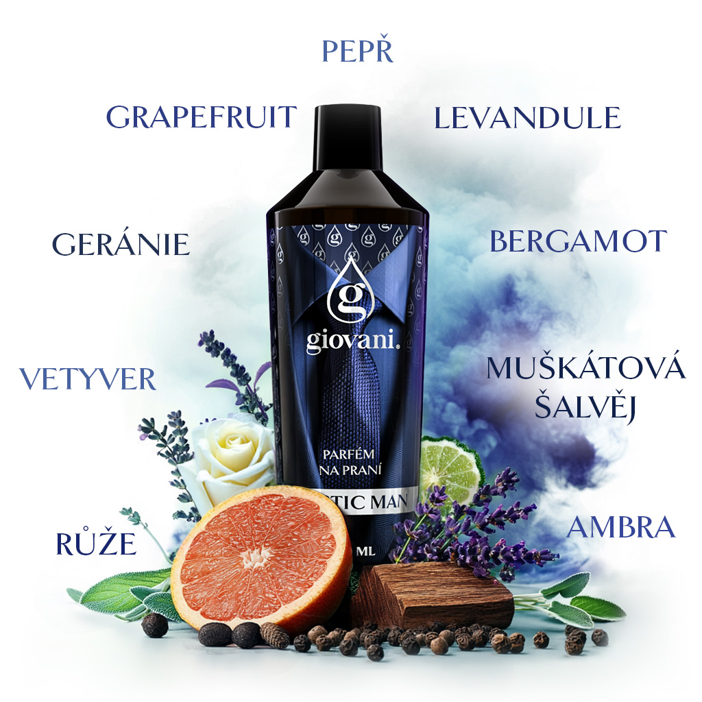 Složení pánského parfumu na praní Giovani MYSTIC MAN
