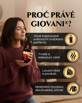 ✨ Proč právě Giovani®? Nabízíme širokou škálu vůní, které dodají vašemu oblečení jedinečný charakter. Stačí pár kapek a...